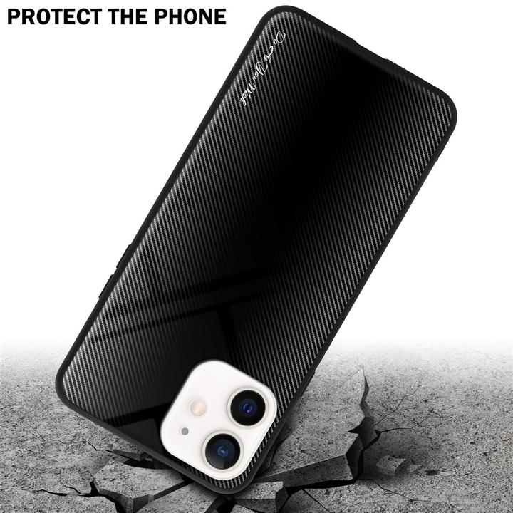 Actual product image Cadorabo TPU Striped Glass Cover (Apple iPhone 12 mini)