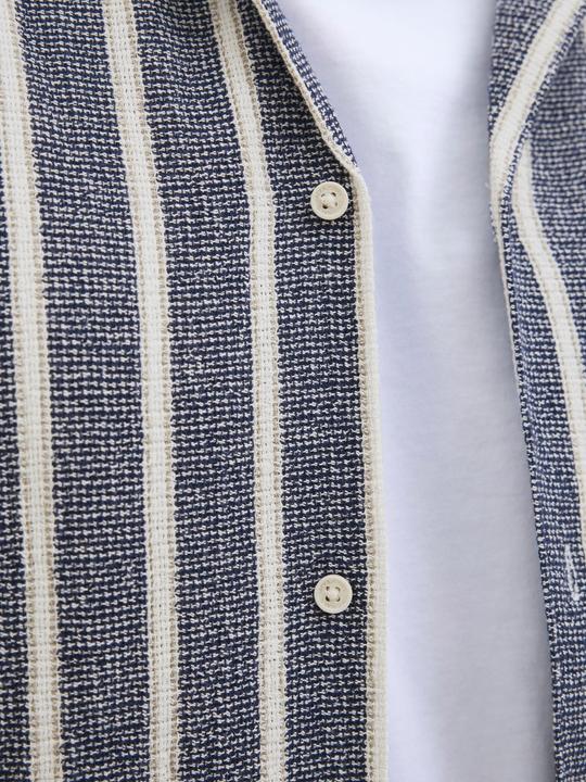 Produktbild Jack & Jones Jorcoba Stripe Resort Shirt Ss Sn Pls (4XL)