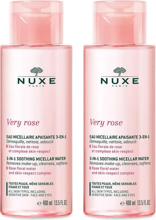 Produktbild Nuxe Very Rose Beruhigendes Micellar-Wasser 3 in 1 (2 x 400 ml) (Mizellenwasser, 800 ml)