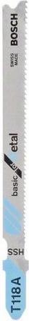 Image du produit Bosch Professional Zubehör Lame de scie sauteuse T 118 A Basic for Metal, pack de 100