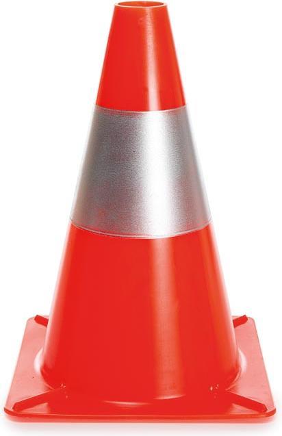 Image du produit Perel Cône réfléchissant rouge/argent - 30 cm