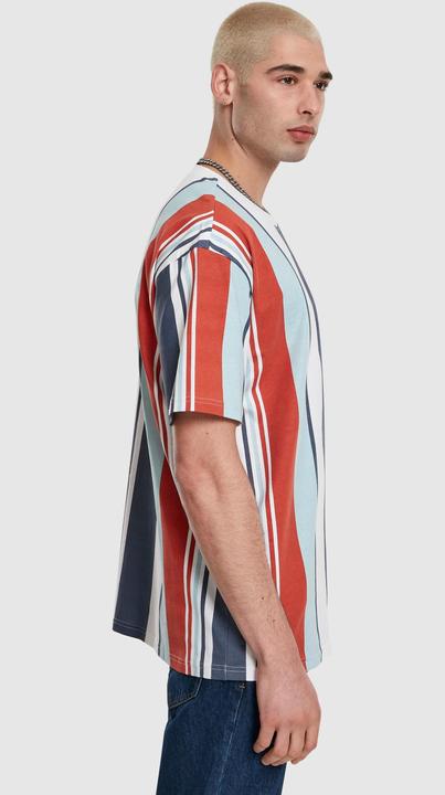 Actual product image Urban Classics Heavy Oversized Big AOP Stripe Tee (S)