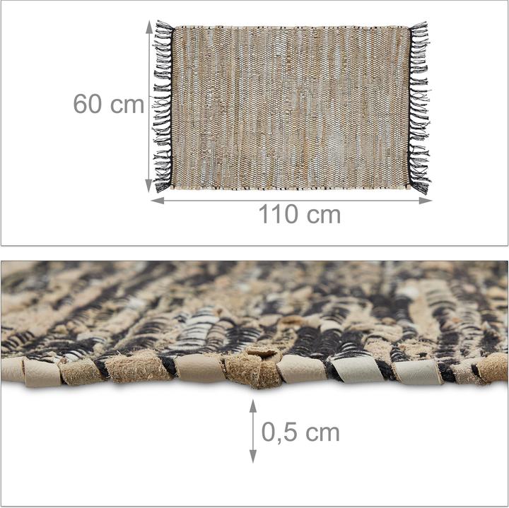 Actual product image Relaxdays Braided runner rug (60 x 110 cm)