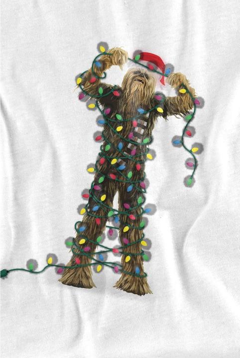 Actual product image Star Wars Childrens/Kids Chewbacca Fairy Lights Christmas T-Shirt (116)