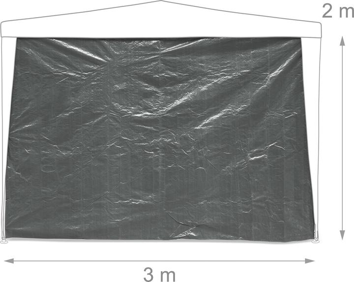 Productafbeelding Relaxdays 3x paviljoen zijwand (10 cm, 300 cm)