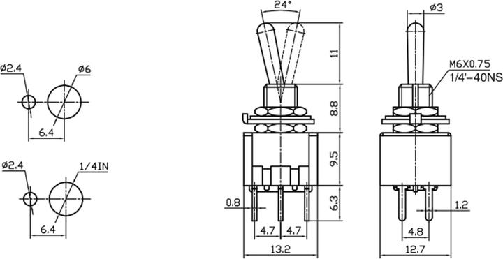 Produktbild Markenlos Kippschalter MTS-202-A2