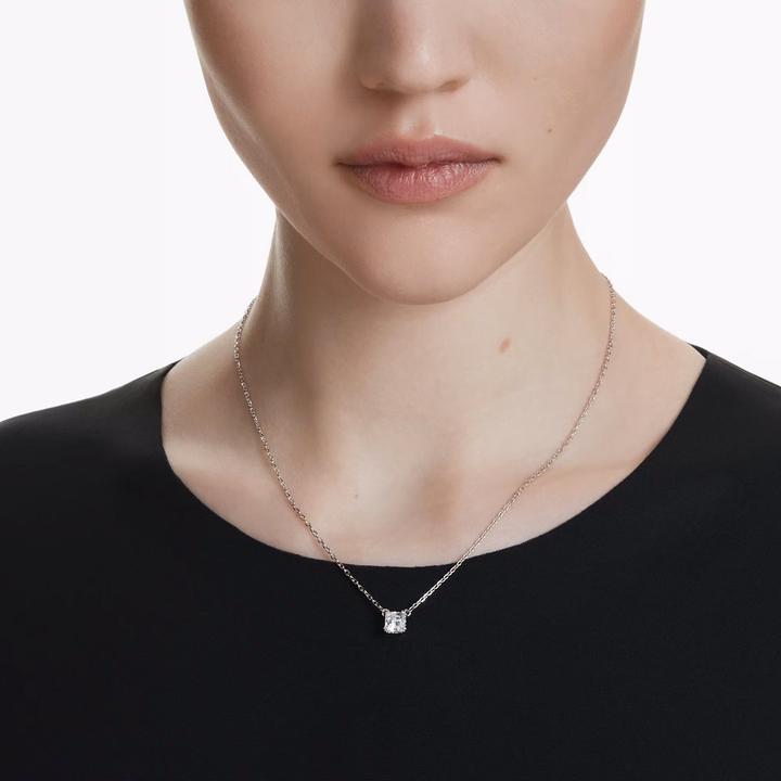 Actual product image Swarovski Stilla necklace cushion cut white (Swarovski Metal)