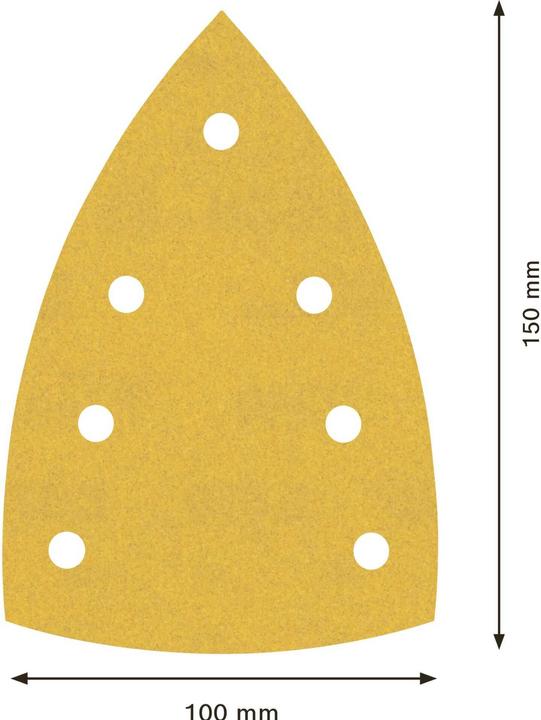Actual product image Bosch Professional Zubehör Expert C470 Sandpaper with 7 holes for multi-sander, 100 x 150 mm, G 240, 10 pcs. (240)