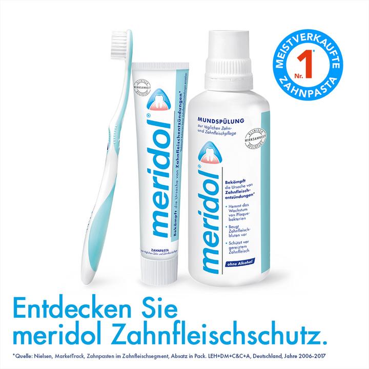 Actual product image Meridol Mouth rinse for daily tooth and gum care, 400 ml solution (400 ml, Mouthwash)