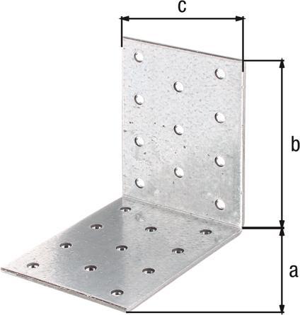 Productafbeelding Alberts Geperforeerde plaat 80x80x50 mm sendzimir verzinkt (Geperforeerde plaathoek, 50 Pcs.)