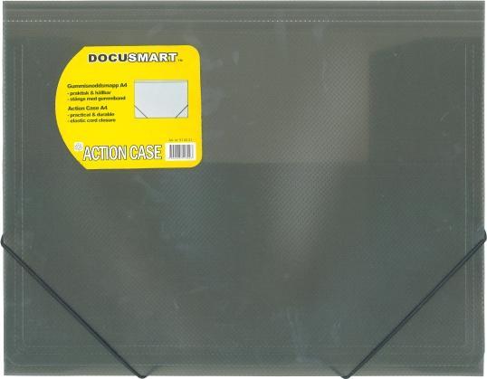 B.N.T. Plastmappe bnt Docusmart smoke m/3 klapper