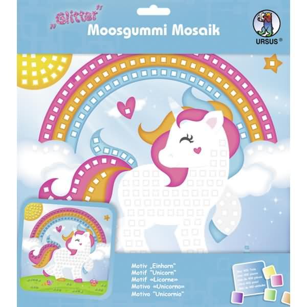 Actual product image Ursus Foam rubber set glitter unicorn