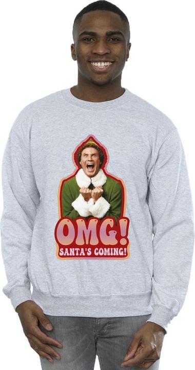 Actual product image Elf Mens Santa's Coming Sweatshirt (3XL)