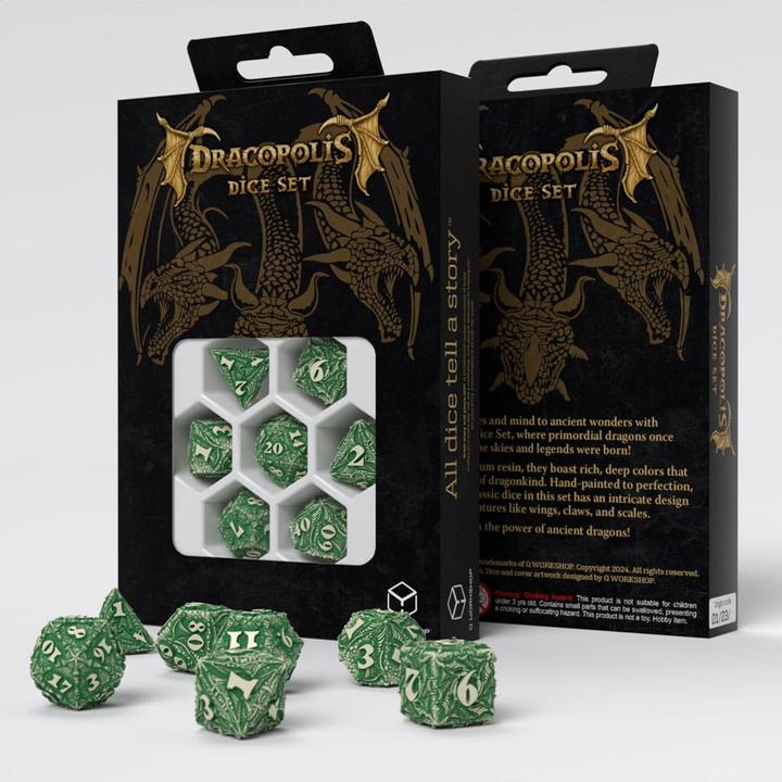Actual product image Q Workshop Dracopolis Dice Set - The Andean Longneck
