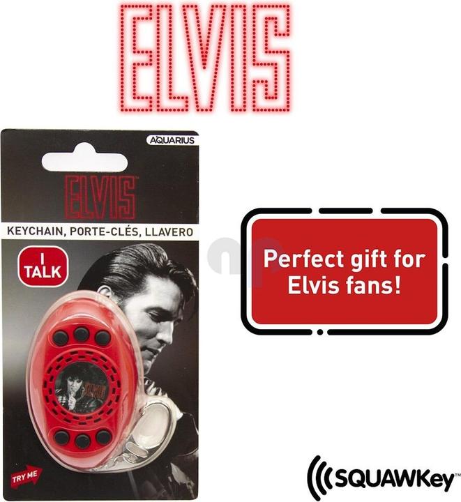 Actual product image NMR Distribution Elvis: SQUAWKey Talking Keychain
