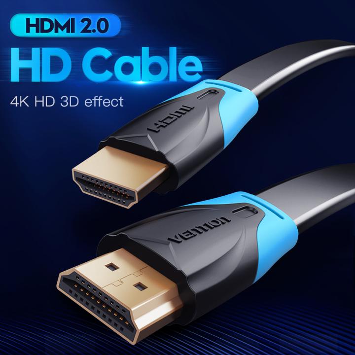 Actual product image Vention Flat HDMI Cable 5m VAA-B02-L500 (Black) (5 m, HDMI)