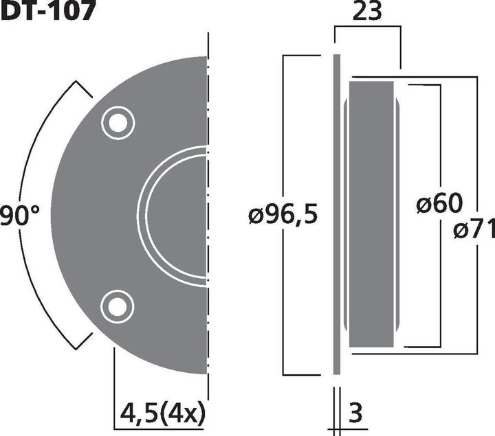 Image du produit Monacor HiFiDomeTweeter (1 pièce)