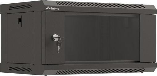 Produktbild Lanberg Installationsschrank Rack 19 4U 540x350 schwarz verglaste Tür (flat pack) (10.86 HE, 19 Zoll Rack)