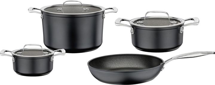 Actual product image Spring Meridian Intense Pro 4-piece pot set with glass lids (Casserole + Stewpot, Stainless steel)