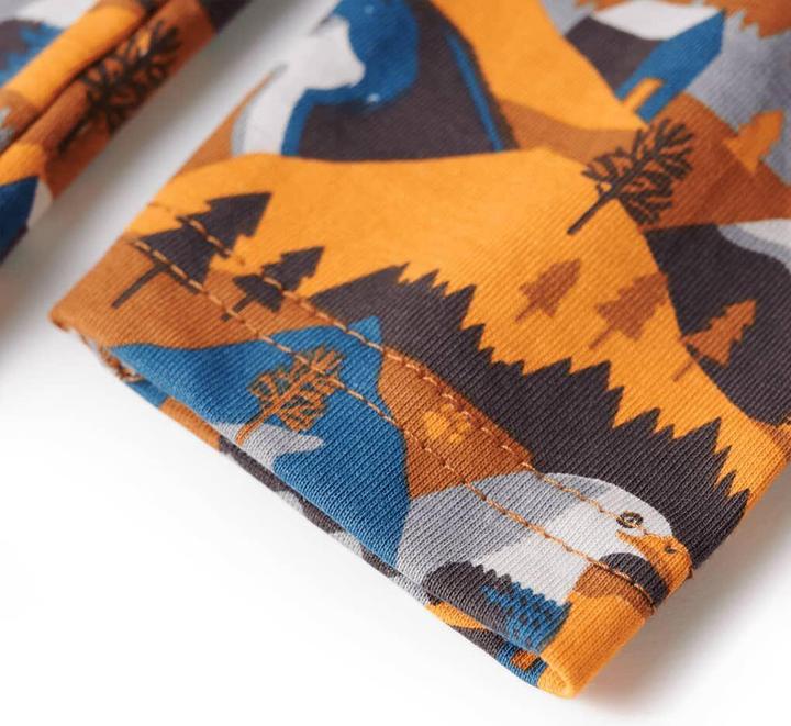 Actual product image VidaXL Children's pyjamas with long sleeves Cognac 116,Material: 100 (116)