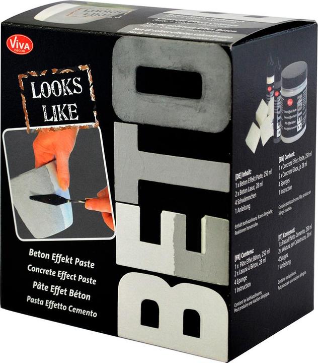 Image du produit Viva Decor Kit créatif "Décor tendance effet béton" Pâte à béton pour des effets de béton à l'aspect réel (Gris)