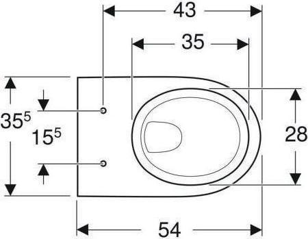Produktbild Geberit splrandloses Wandtiefsplklosett Renova Rimfree wei Keratec 203050600