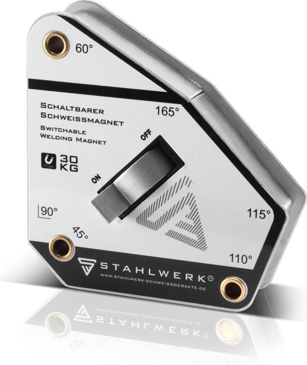 Image du produit Stahlwerk Angle de soudage magnétique commutable 45° - 165° 30 kg / 66 lbs