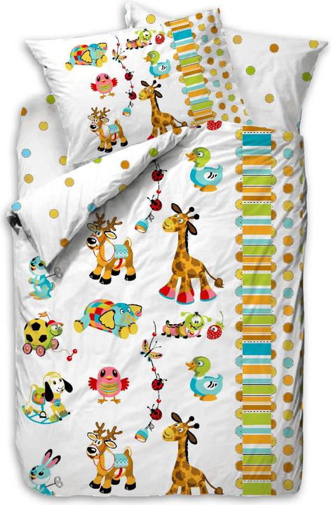 Immagine prodotto Cotton Box Gioco Animali Biancheria da letto per bambini (100 x 135 cm, 35 x 45 cm, 40 x 60 cm)