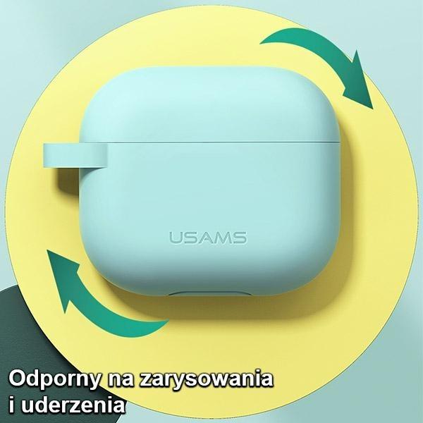 Image du produit Usams Etui pour AirPods 3 silicone różowy/pink BH741AP03 (US-BH741) (Sac pour écouteurs)