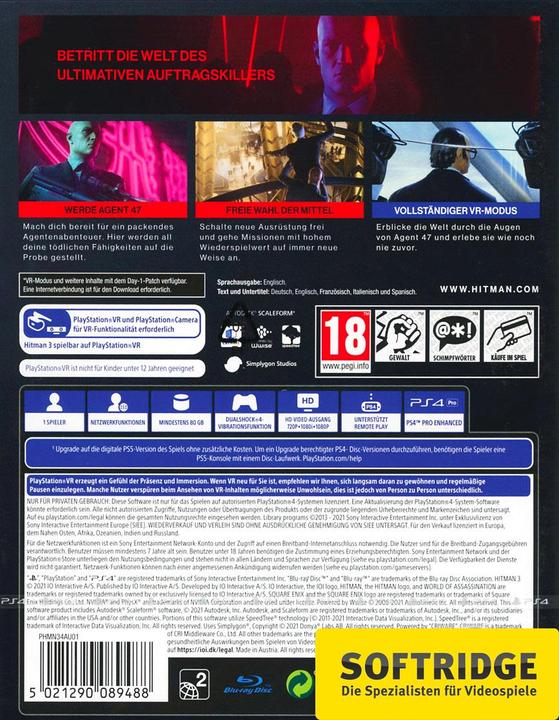 Actual product image Square Enix Hitman 3 (PS4, EN)