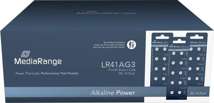Produktbild MediaRange Batterie Knopfzelle LR41 1.5V/AG3/20 x 10 St?ck (10 Stk., LR41)
