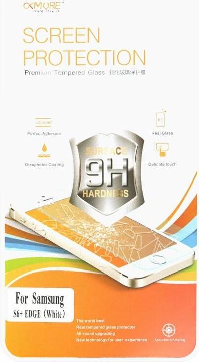 Actual product image Okmore 9H Screen Protector Samsung S6+ Edge White (1 Piece, Samsung Galaxy S21)