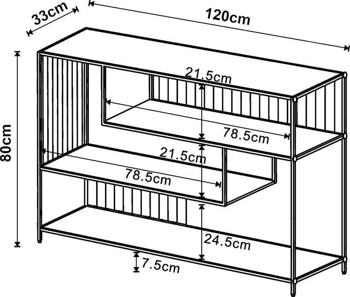 Actual product image En.Casa Lumparland (120 x 33 x 80 cm)