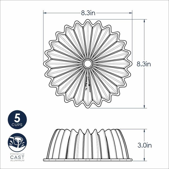 Image du produit Nordic Ware - Moule à pâtisserie Brilliance Bundt Pan 5-cup