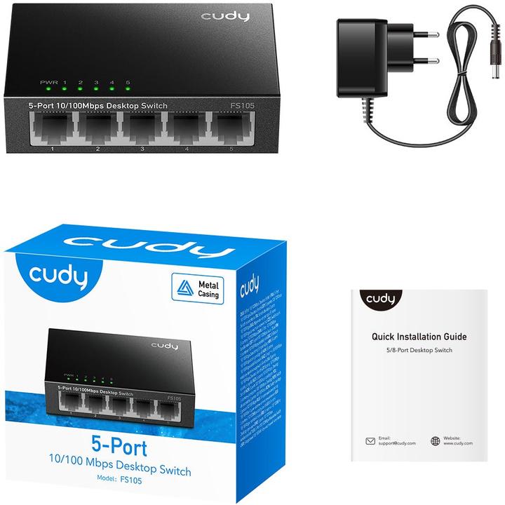 Actual product image Cudy Switch (FS105) (5 Ports)