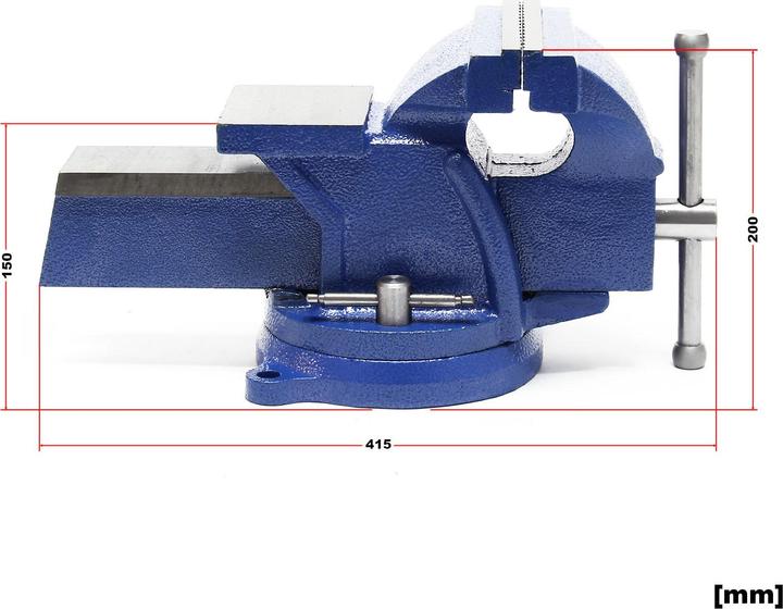 Produktbild Wiltec Schraubstock Heavy Duty 150mm Klemmbacke Amboss Werkbank HD Spannwerkzeug