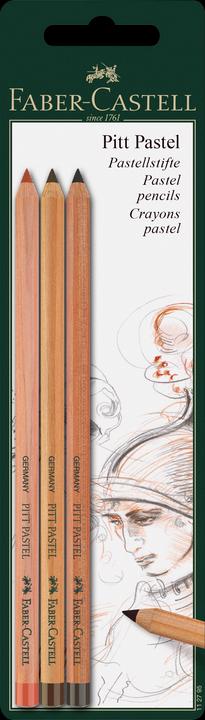 Immagine prodotto Magni Pastelli Pitt 3 pezzi (Marrone scuro, Rosso, 3 x)