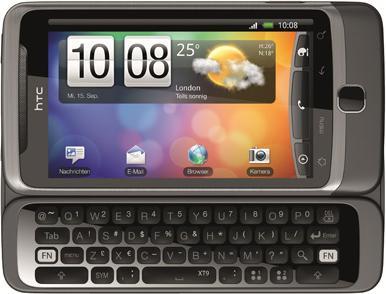 HTC Desire Z - Anthrazit - QWERTZ Multilingual (1.50 GB, 3.70", 5 Mpx, 3G)