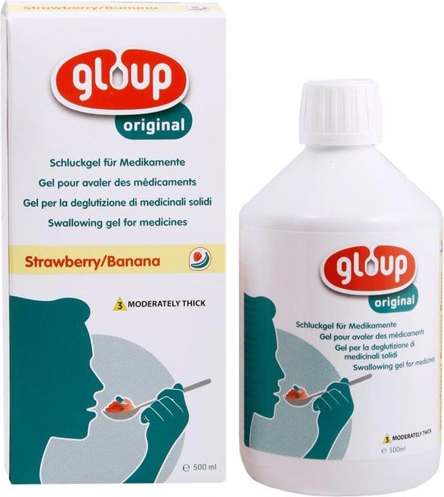 Produktbild Gloup Schluck Gel für Medikamente Original mit Erdbeer-Bananen-Aroma (1 x, 500 ml, 611 g)