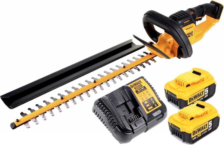 Actual product image DeWalt DCM 563 P2 cordless hedge trimmer 18V 55.8cm + 2x 5.0Ah battery + charger (Cordless hedgecutters)