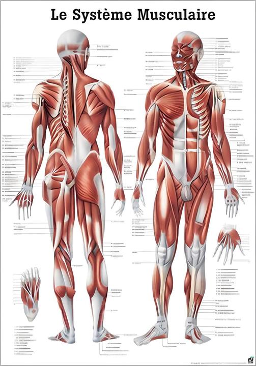 Rüdiger Anatomische Lehrtafel Das Muskelsystem (70 x 70 cm)