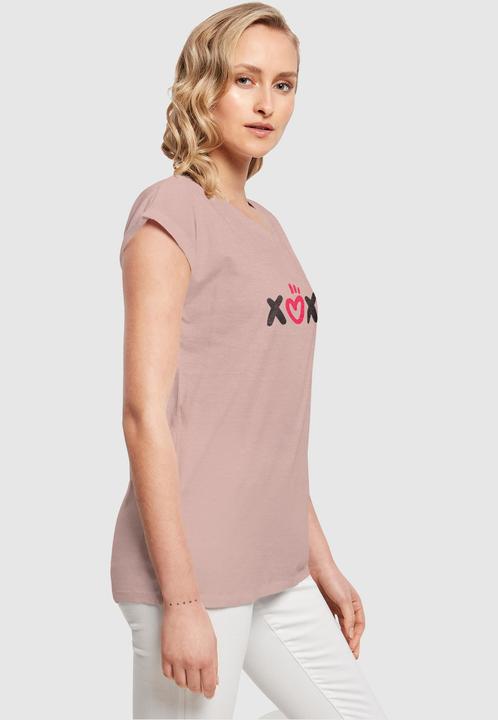 Produktbild Merchcode Ladies Valentines Day - XOXO Extended Shoulder Tee - 112689 (L)