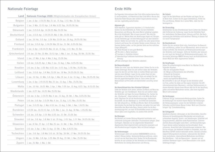 Actual product image times&more Typo Kalenderbuch 2026 (German)