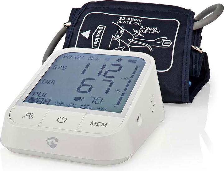 Actual product image Nedis SmartLife Blood Pressure Monitor | Arm | Bluetooth | LCD Display | 22 - 42 cm | Display of (Blood pressure monitor upper arm)