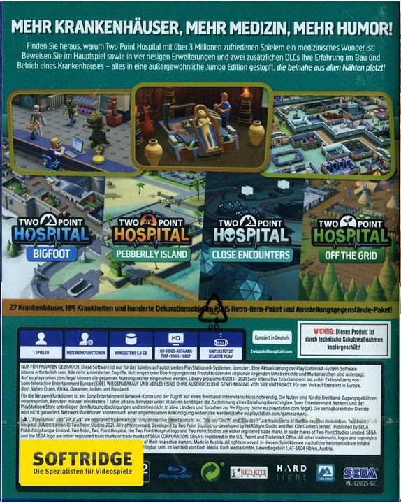 Actual product image Sega Two Point Hospital - Jumbo Edition (PS4, DE)