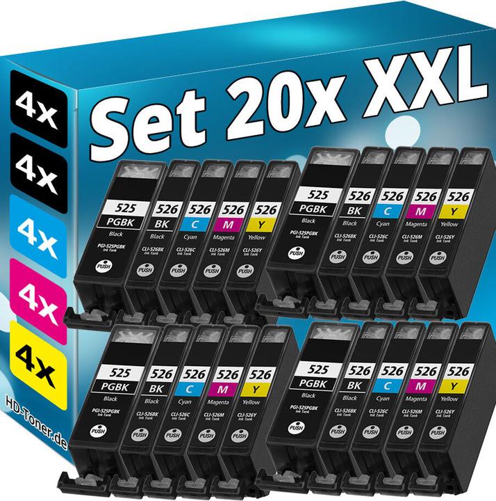 Produktbild Druckfuxx 20x TINTE PATRONEN PGI525 CLI526 für CANON PIXMA MG6150 MG6250 MG8150