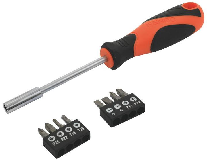 Immagine prodotto Kendo Set di portabit con cricchetto (PZ1, PZ2, PH1, SL6, T20, T15, PH2, SL5)