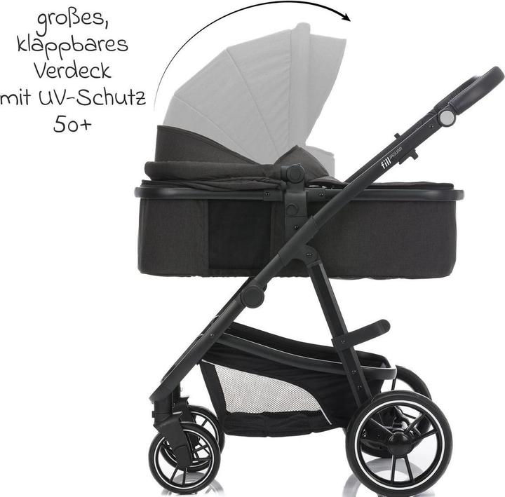 Produktbild Fillikid Kinderwagen 3 in 1 3-1 Kombi-Kinderwagen-Set Fill Jaguar mit