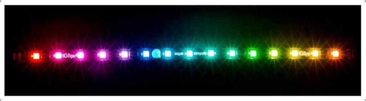 Produktbild Aqua Computer RGBpx LED-Streifen 32cm, Breite 10mm, 15 adressierbare LEDs