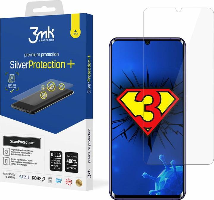 Actual product image 3MK Sidabrinis Protect+ Xiaomi Mi Note 10 Lite, Folia Antymikrobowa montowana na mokro (1 Piece, Samsung Galaxy Note 10 Lite)